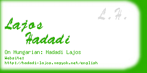 lajos hadadi business card